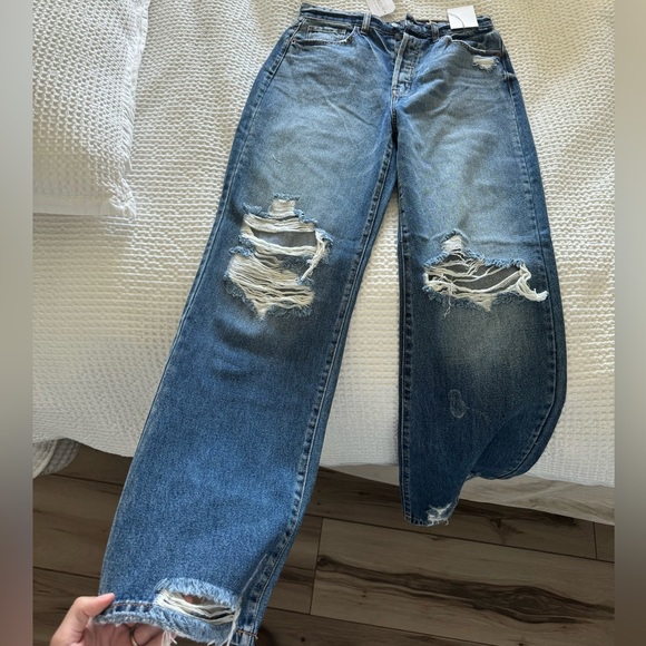 NWT Fringed Pineapple High Rise Dad Jeans!! - Picture 5 of 12